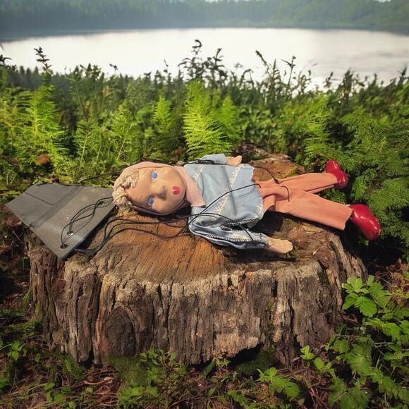 Vintage Folk Art Puppet-Marionette-Paper Mache-German Style Peasant Girl-Doll - Picture 8 of 9